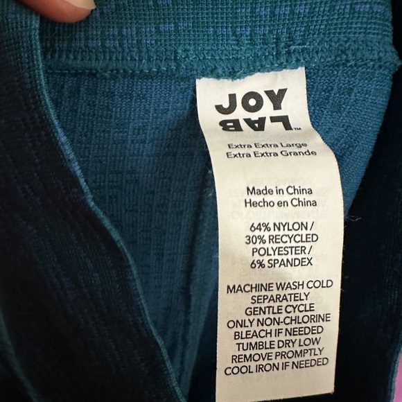 JoyLab Women's Textured Flare Leggings Teal Size XXL Split Hem Athleisure - Picture 10 of 11